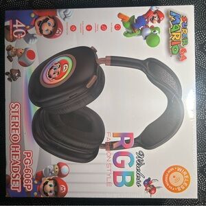 Nintendo Super Mario RGB On-Ear Headphones - Black